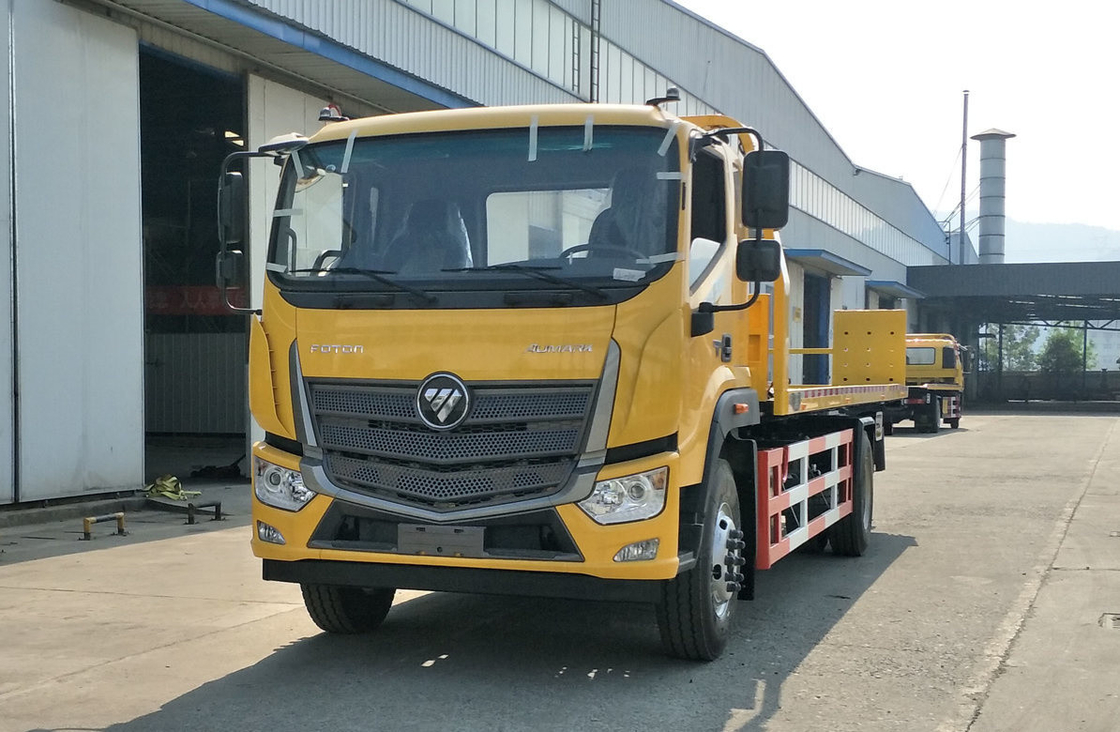 7 τόνων Wrecker φορτηγό Foton Cummins κινητήρα 210hp επίπεδο κρεβάτι 4 * 2 Drive Mode 10,5 μέτρα μήκος