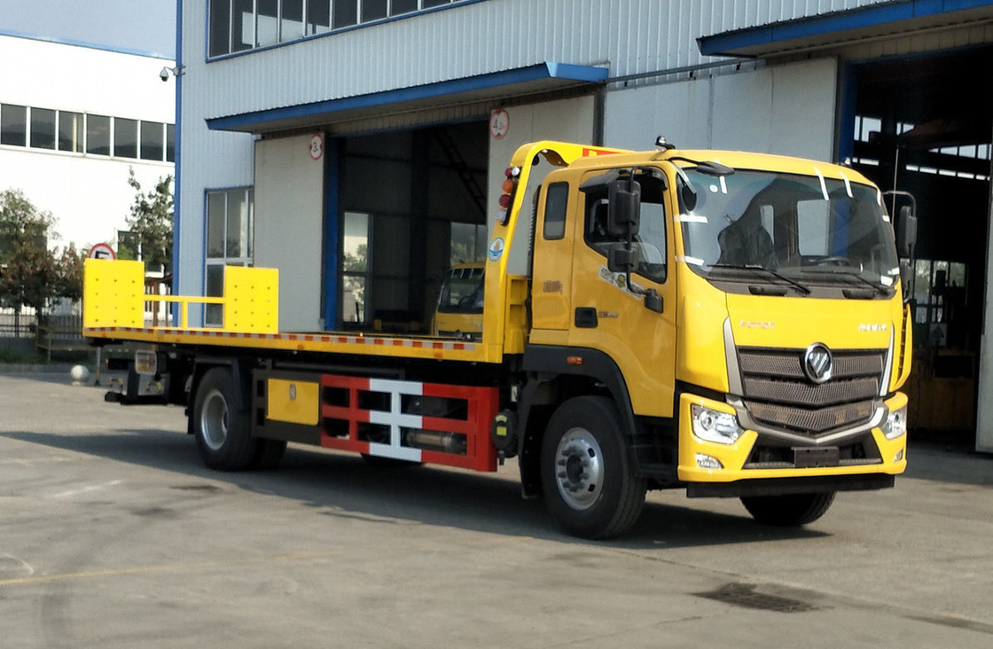 7 τόνων Wrecker φορτηγό Foton Cummins κινητήρα 210hp επίπεδο κρεβάτι 4 * 2 Drive Mode 10,5 μέτρα μήκος
