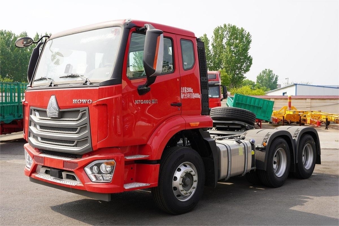 Sinotruk Howo N7G βαρύ φορτηγό Μία σειρά με μισό κάθισμα 460HP 6X4 Ντίζελ 12 ταχυτήτων ελκυστήρας