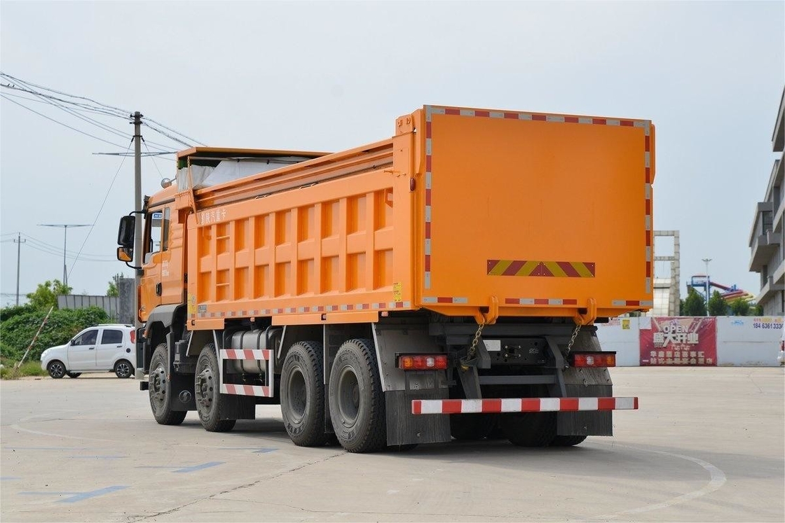 Τυποποιημένη αστική κατασκευή έκδοση 400HP 8X4 6.8m Shacman Dump Truck με ανθεκτικό σε σκόνη ύφασμα