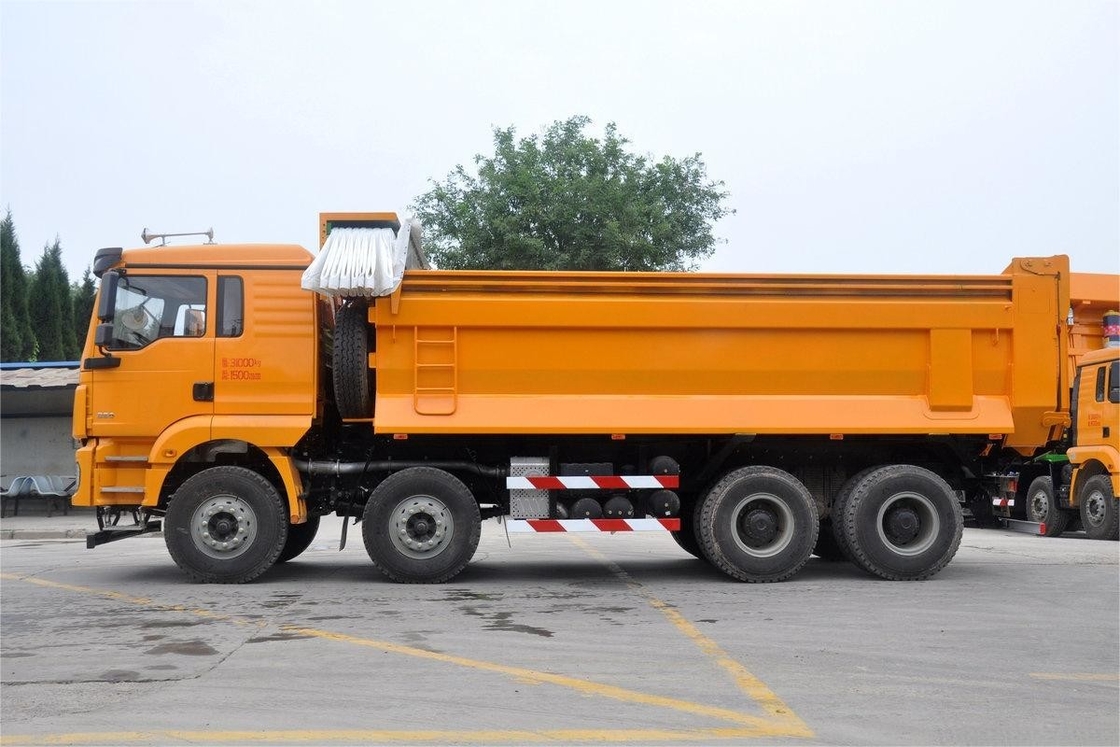 M3000 μοντέλο 8x4 350HP 16.1T 9.8m Shacman βαρύ φορτηγό αναδιπλούμενο κουτί φορτίου με σανίδα