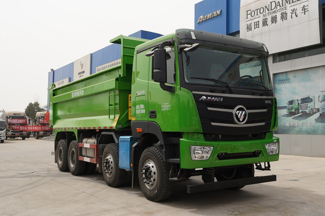 Φωτόν Auman GTL Dump Truck 490HP 8X4 AMT 12 ταχύτητες Αυτοματοποιημένο 6.8m πίσω απορρίπτονται 360 μοίρες απεικόνιση