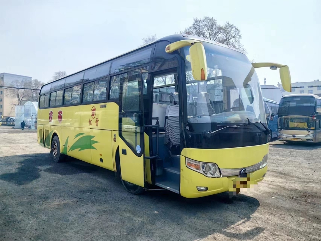 2ο Χρησιμοποιημένο λεωφορείο Yutong ZK6107 Λεωφορείο αρχικό 2 + 3 θέσεις Διαμόρφωση 60 θέσεων Φελλός άνοιγμα A / C