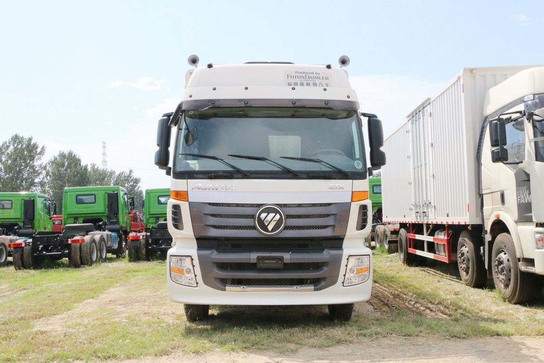 Φωτόν Auman Stake Truck Σειρά 6 βαρύ φορτηγό Ντίζελ 8 ταχυτήτων 245HP 6X2 9,53m Λευκό σώμα
