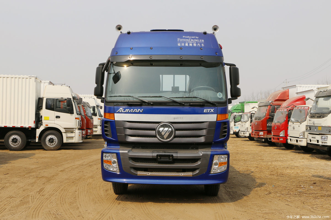 6 Σειρά βαρύ φορτηγό Φωτόν Auman Flatbed φορτηγό ντίζελ 8 ταχύτητες 245HP 6X2 9,53m μπλε σώμα