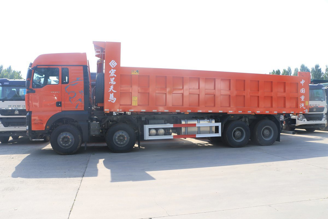 SITRAK G7H μοντέλο Καλό κλιματισμό 540HP 8X4 8,4m Sinotruk Dump Truck Grid U-Type Cargo Box