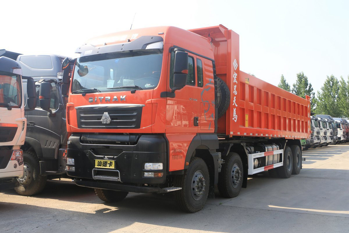SITRAK G7H μοντέλο Καλό κλιματισμό 540HP 8X4 8,4m Sinotruk Dump Truck Grid U-Type Cargo Box