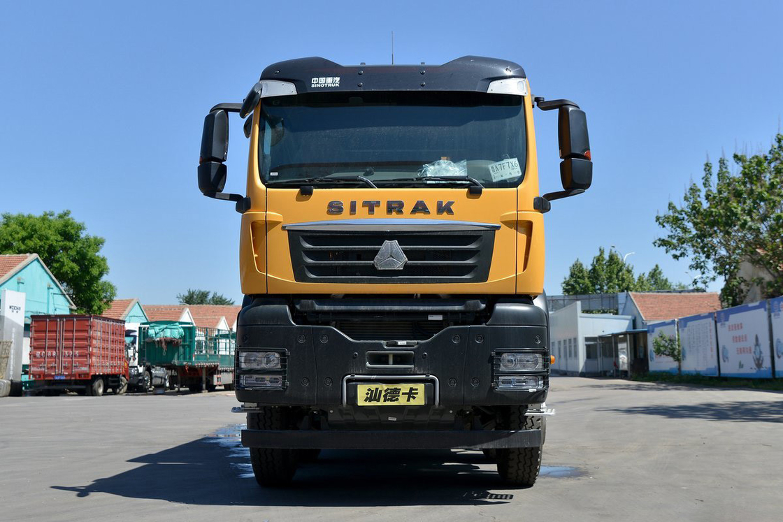 Σιτρακ Τρακ G7W βαρύ φορτηγό ντίζελ 400HP 8X4 6.8m Κίτρινο σώμα πίσω ντάμπινγκ Sinotruk