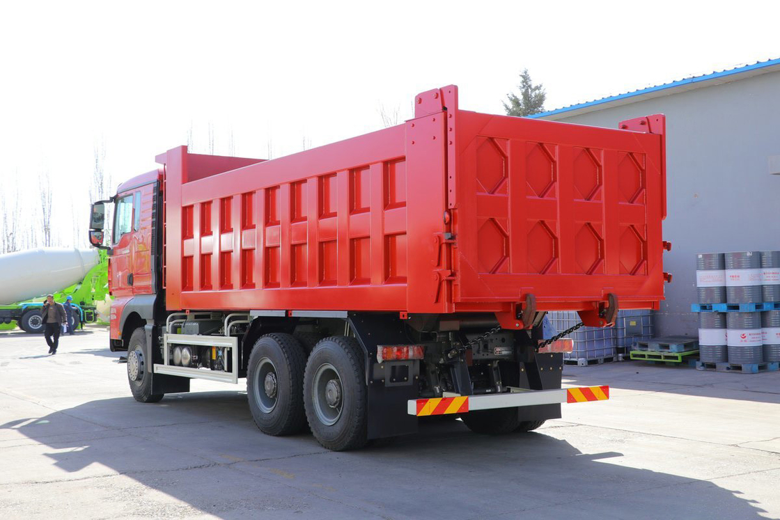 Σίτρακ G7 Καμιόνι 12 ταχυτήτων 400 ίππων 6X4 5,8 μέτρα U σχήμα Καμιόνι κόκκινο σώμα Sinotruk