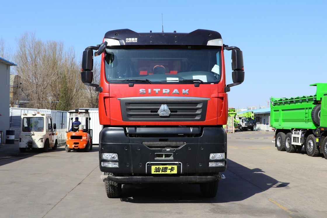 Σίτρακ G7 Καμιόνι 12 ταχυτήτων 400 ίππων 6X4 5,8 μέτρα U σχήμα Καμιόνι κόκκινο σώμα Sinotruk