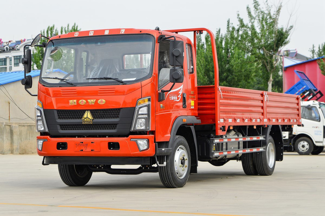 Sinotruk HOWO Truck Titan-H Series Ντίζελ 8 ταχυτήτων 170 ίππων 5,2 μέτρα μισό πλευρικό φορτηγό