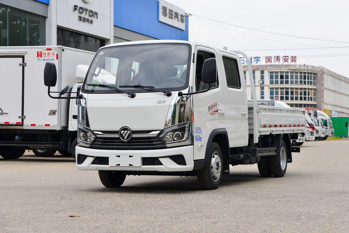 Auman M μοντέλο 2.0L διπλή σειρά καθίσματα 144HP Βενζίνη χειροκίνητο 5 ταχύτητες 2.7m Foton Flatbed Mini Truck
