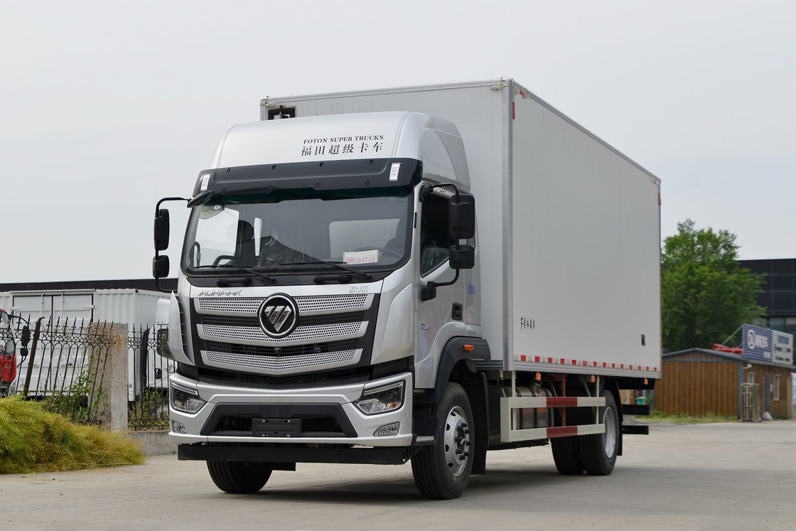 Φωτόν BJ5186 245HP 4X2 Μονόξυλο 6.6m Διπλή πόρτα Λευκό κουτί φορτίου Ψυγείο βαν