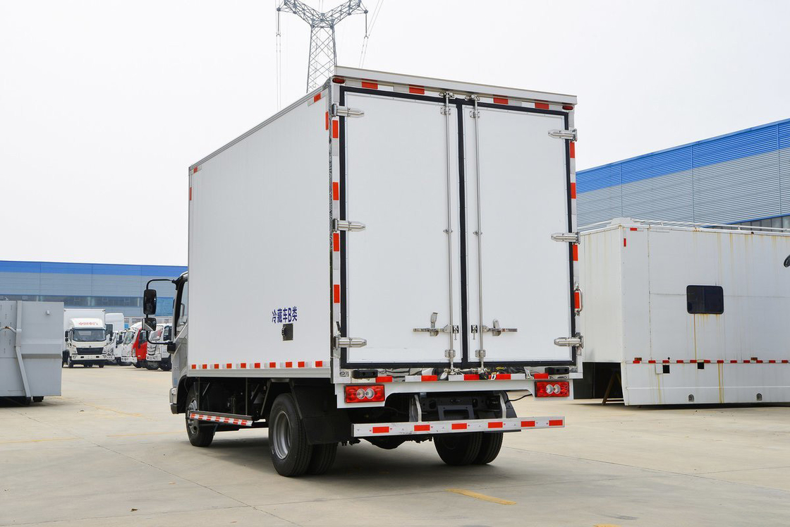 158HP 4X2 Μία σειρά καθίσματα Έξι ταχύτητες 4,08m Διπλές πόρτες Λευκό κουτί φορτίου Φωτόν BJ5048 ψυγείο φορτηγό