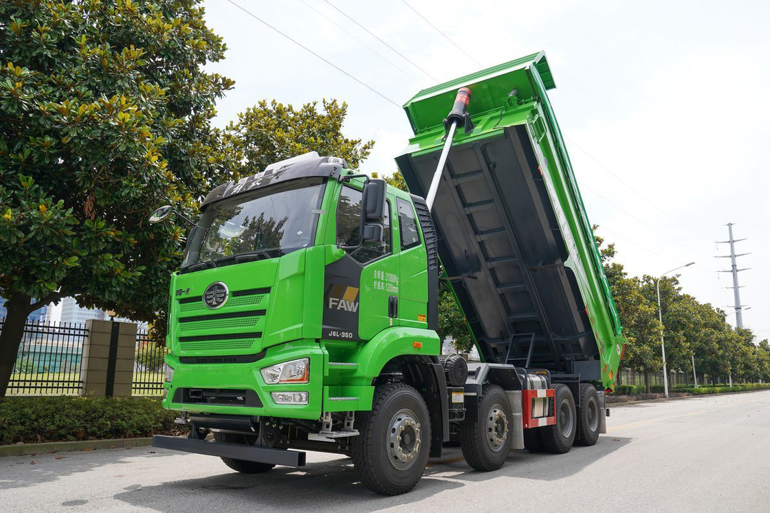 FAW Jiefang Dump Truck J6L Heavy Truck Diesel 10 Gear 350hp 8X4 αερόσακος απορροφητής κρουσμάτων