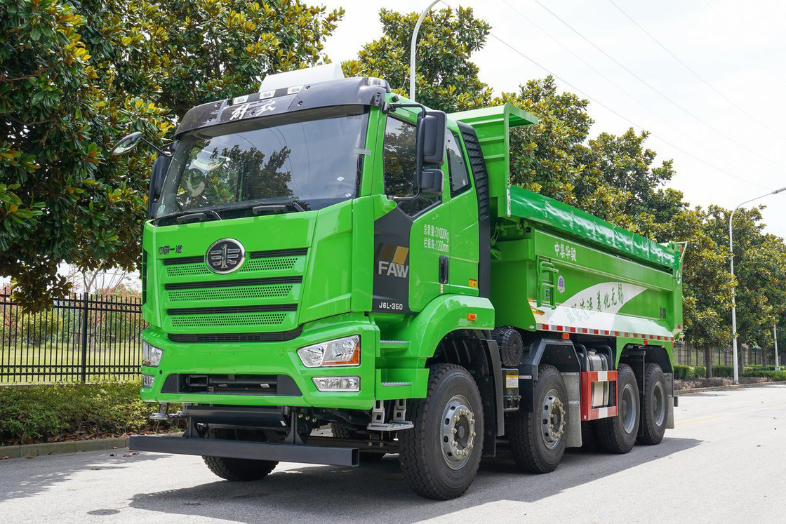 FAW Jiefang Dump Truck J6L Heavy Truck Diesel 10 Gear 350hp 8X4 αερόσακος απορροφητής κρουσμάτων