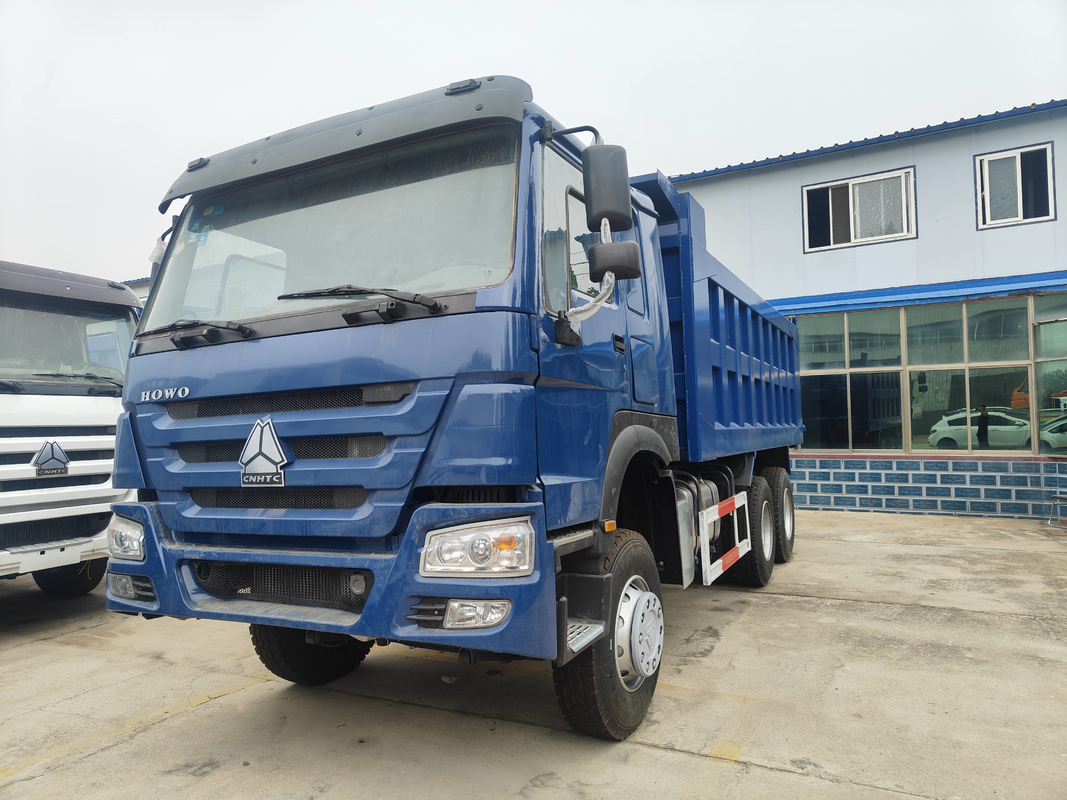Τροχό στην Αφρική Howo Dump / Tipper 6 * 4 Μπλε Χρώμα 10 τροχούς με υψηλό Refubished νέο κουβά