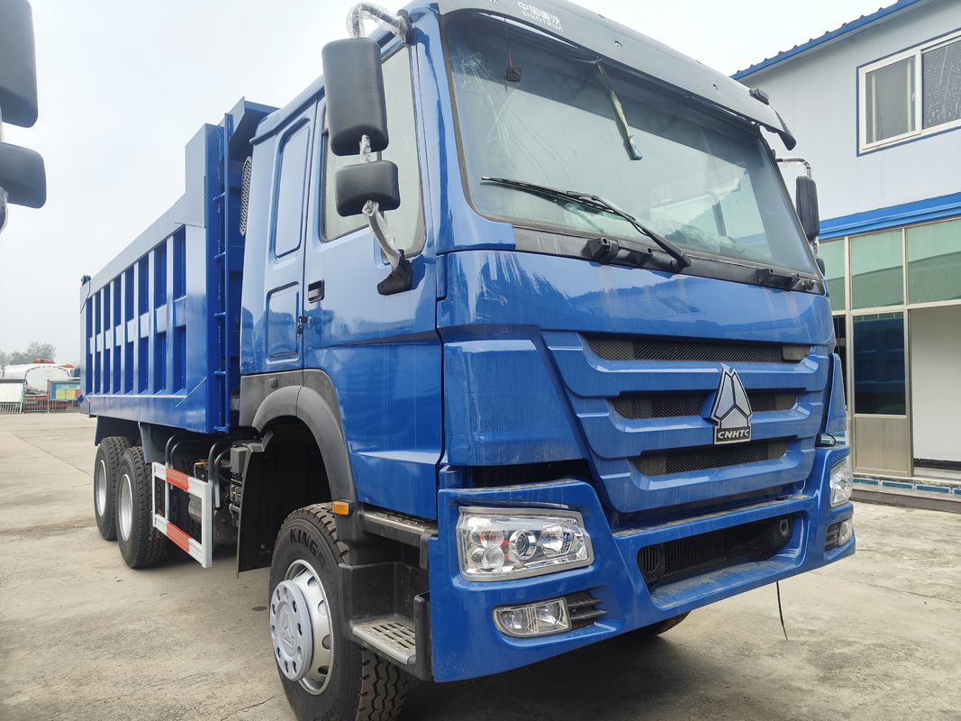 Τροχό στην Αφρική Howo Dump / Tipper 6 * 4 Μπλε Χρώμα 10 τροχούς με υψηλό Refubished νέο κουβά
