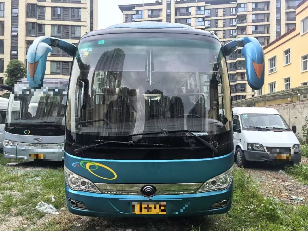 Λούξυ μεταχειρισμένο λεωφορείο K6906 Μπλε A/C Ντίζελ κινητήρας Φεγγάρι 39 θέσεις Άνοιξη ανάρτηση Μακρά απόσταση