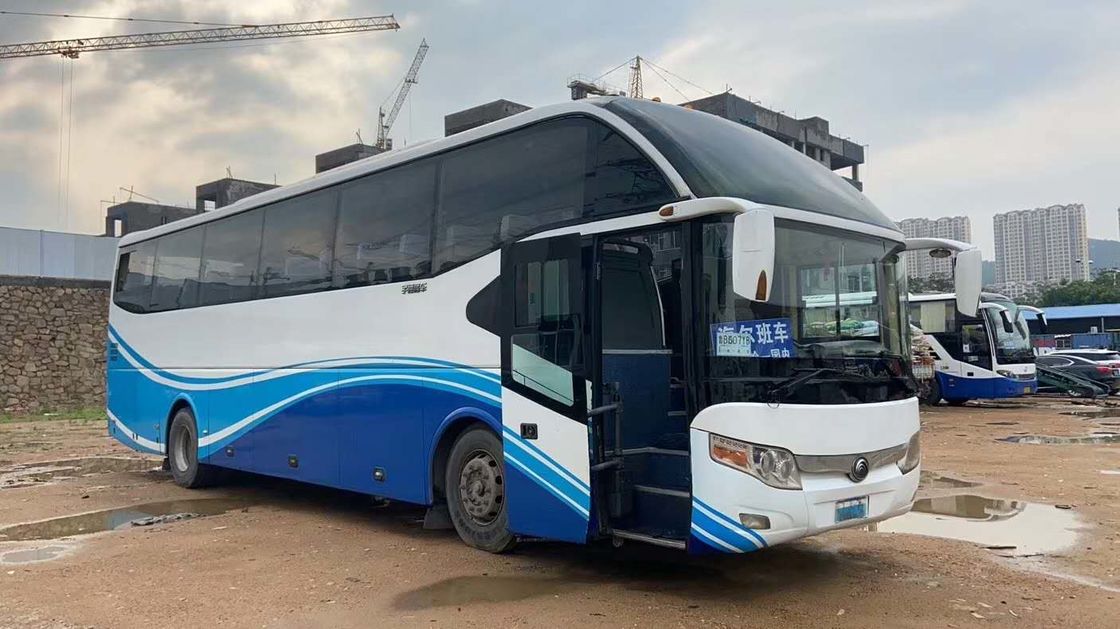 55 καθίσματα 6 ρόδα 6050mm χρησιμοποιημένες Wheelbase Yutong λεωφορείων αριστερές διπλές πόρτες συσκευασίας Drive Nude με τα ABS