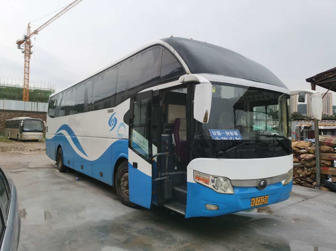55 καθίσματα 6 ρόδα 6050mm χρησιμοποιημένες Wheelbase Yutong λεωφορείων αριστερές διπλές πόρτες συσκευασίας Drive Nude με τα ABS