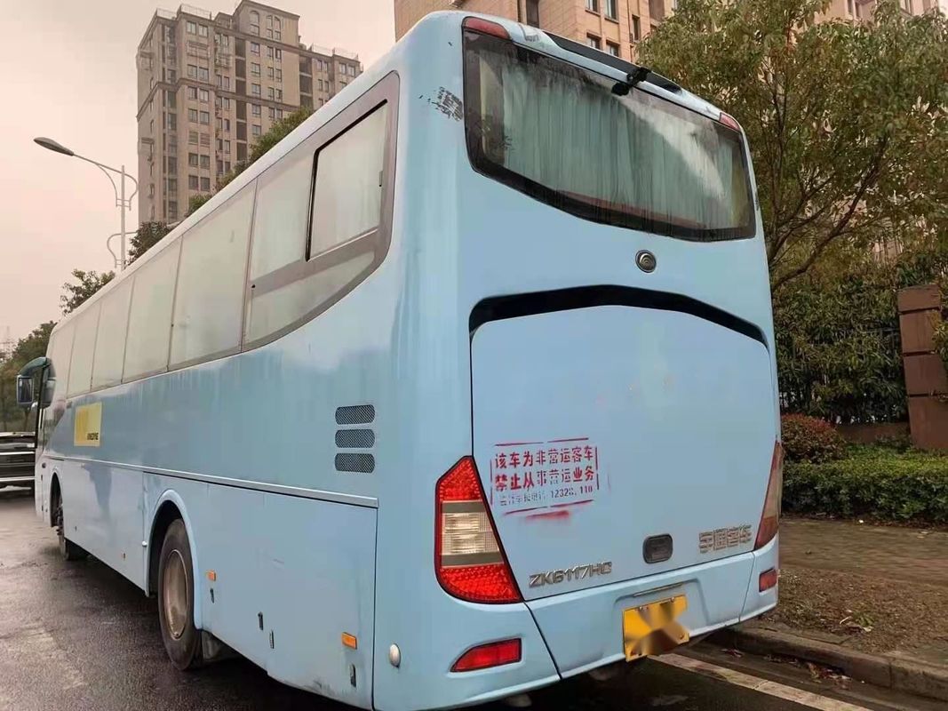 Το χρησιμοποιημένο εμπορικό σήμα ZK6117 65 Yutong λεωφορείων λεωφορείων καθισμάτων ενιαία πόρτα μηχανών 120km/H Yuchai οπίσθια χρησιμοποίησε τα λεωφορεία επιβατών που αφέθηκαν την οδήγηση