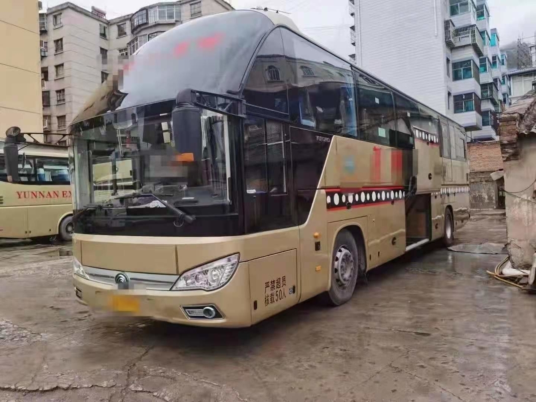2018 χρησιμοποιημένο έτος λεωφορείο Zk6122 50 ταξιδιού λεωφορείων χρησιμοποιημένο Yutong χρυσό χρώμα diesel A/$l*c υποστήριξης Lhd καθισμάτων