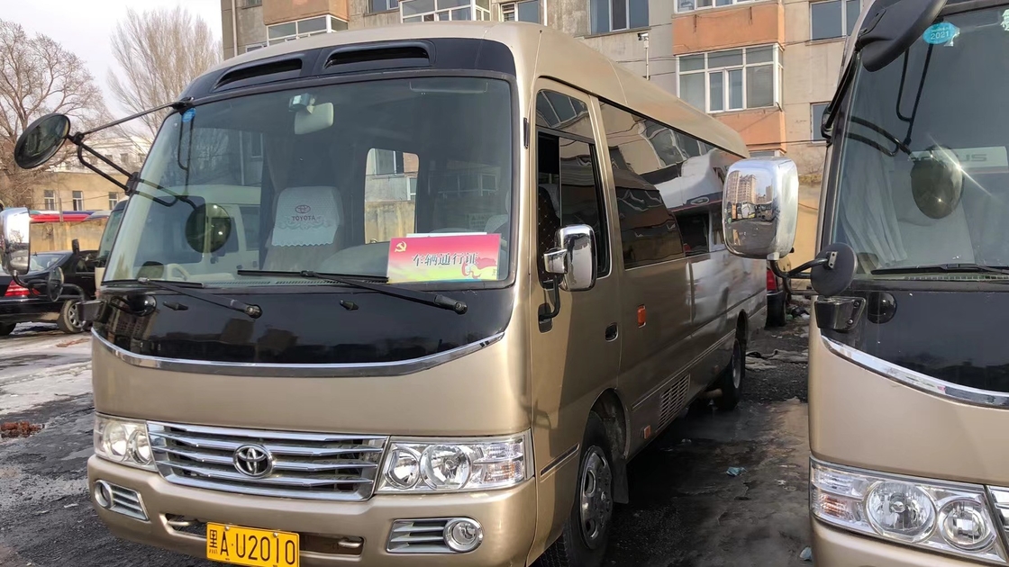 Χρησιμοποιημένο η Toyota λεωφορείο 30 ακτοφυλάκων βενζίνης χρησιμοποιημένο καύσιμα μίνι λεωφορείο μηχανών λεωφορείων 3RZ μπροστινό