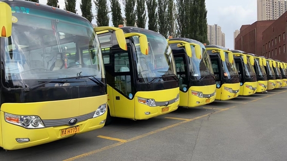 2014 έτος 60 χρησιμοποιημένα καθίσματα λεωφορεία ZK6107 Yutong με την οδήγηση LHD μηχανών 100km/H Yuchai