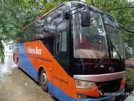 60 χρησιμοποιημένο καθίσματα λεωφορείο Wuzhoulong με τη μηχανή diesel RHD που δεν οδηγεί ΚΑΝΈΝΑ ατύχημα