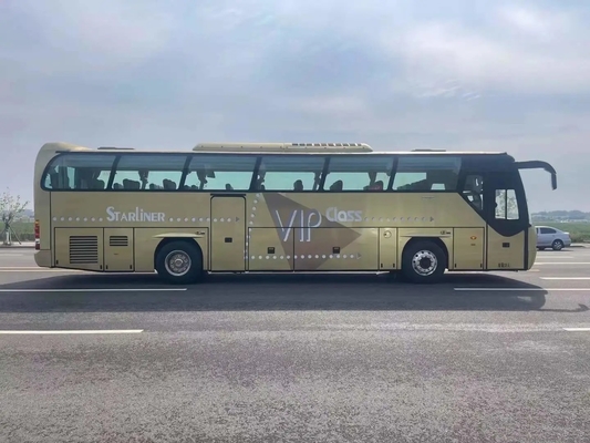 Το χρησιμοποιημένο εμπορικό λεωφορείο 39 καθισμάτων Weichai μηχανών 336hp χρυσή πόρτα 12 επιβατών χρώματος μέση μετρά το λεωφορείο BFC6120 Beifang