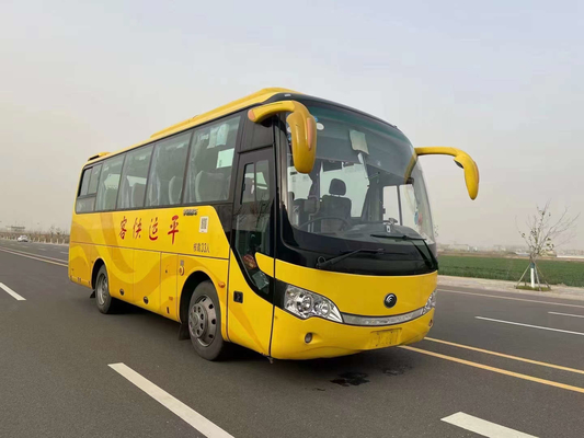 Η χρησιμοποιημένη μηχανή προγυμνάζει το μεγάλης απόστασης χρησιμοποιημένο μεταφορά λεωφορείο ZK 6808 Youngtong πορτών επιβατών Singl έτους 35 καθισμάτων το 2015