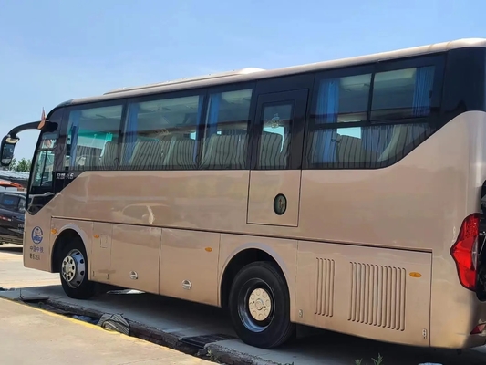 Χρησιμοποιημένα πετρελαιοκίνητων λεωφορείων 2015 τυποποιημένα 35 καθίσματα εκπομπής έτους ΕΥΡΟ- IV που σφραγίζουν το λεωφορείο HFF6859 Ankai χρώματος CHAMPAGNE παραθύρων