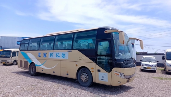 Το χρησιμοποιημένο ρόδινο χρώμα 51 κλιματιστικό μηχάνημα 11 λεωφορείων ταξιδιού καθισμάτων μετρά το μεγάλο 2$ο χέρι Yutong ZK6110 διαμερισμάτων αποσκευών