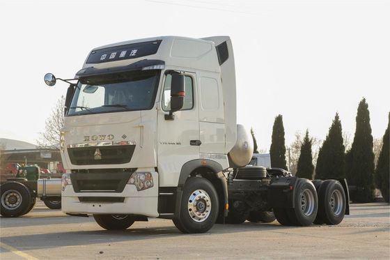 HOWO βαρέος φορτηγός εκτροπές πλευρικού ανέμου 440HP 6X4 LNG Εθνικό VI ελκυστήρα (13T πίσω άξονας)