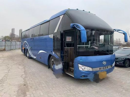 Λεωφορείο λεωφορείου μεταχειρισμένου τύπου Higer KLQ6132 Weichai 375hp Διπλό διαχωριστικό λεωφορείο 56 θέσεων Διπλό πίσω Alxe Lux Transport
