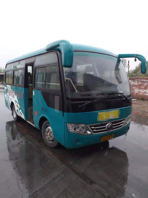 Χρησιμοποιημένο μίνι λεωφορείο Yutong ZK6609D 19 καθισμάτων ευρο- Β χάλυβα μηχανών diesel μπροστινό λεωφορείο επιβατών πλαισίων αριστερό χρησιμοποιημένο Drive