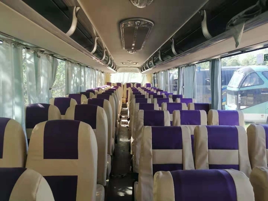 Κίτρινες χρησιμοποιημένες Yutong πόρτες diesel A/$l*c δύο υποστήριξης καθισμάτων LHD λεωφορείων ZK6122 61 ταξιδιού