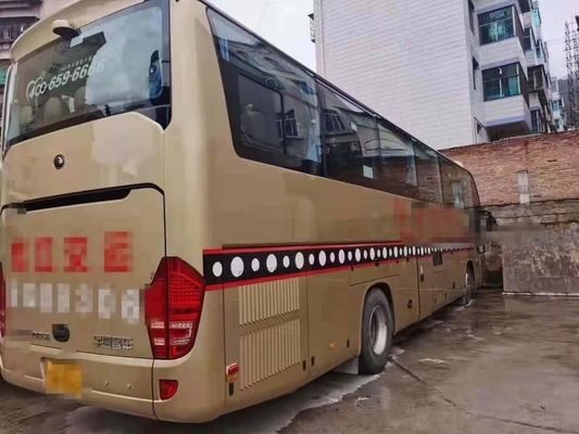 2018 χρησιμοποιημένο έτος λεωφορείο Zk6122 50 ταξιδιού λεωφορείων χρησιμοποιημένο Yutong χρυσό χρώμα diesel A/$l*c υποστήριξης Lhd καθισμάτων
