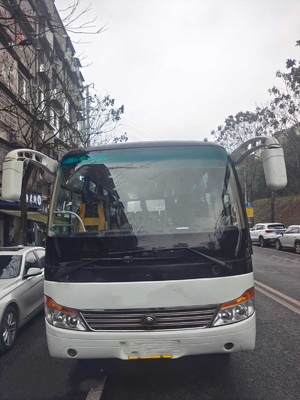 Χρησιμοποιημένα χρησιμοποιημένα LHD Yutong εμπορικών σημάτων ZK6761 το 2017 έτος ΕΥΡΟ- Β 29 Yuchai diesel άσπρα δημόσια χρησιμοποιημένα λεωφορείο λεωφορεία καθισμάτων μηχανών
