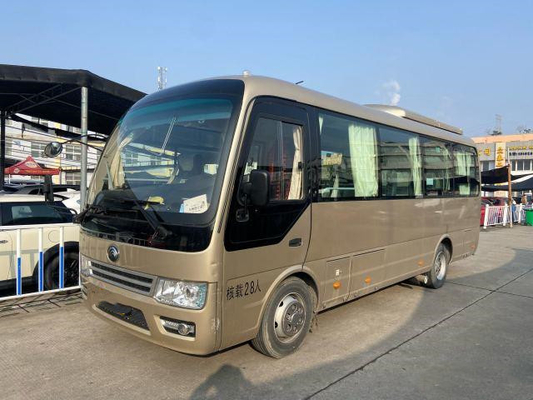 Τα λεωφορεία Yutong ZK6728 από δεύτερο χέρι χρησιμοποίησαν τα χρυσά λεωφορεία 28 μηχανών Yuchai χρώματος έτος λεωφορείων λεωφορείων επιβατών το 2019