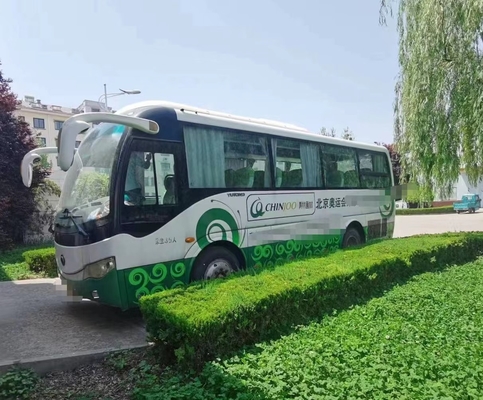 Yutong λεωφορείων ZK6809 35seats το οπίσθιο λεωφορείο Yuchai 147kw οδήγησης μηχανών σωστό χρησιμοποίησε το τουριστηκό λεωφορείο